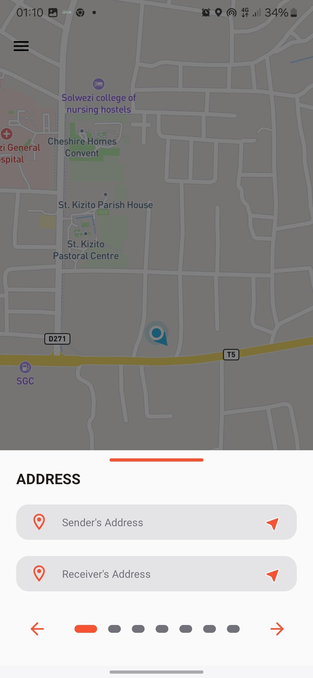 Katundu mobile app interface